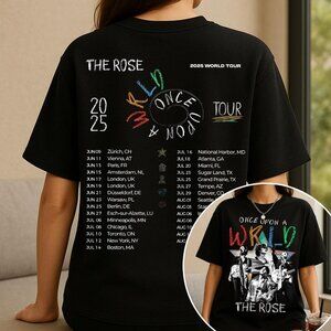 The Rose Once Upon A WRLD Tour 2025 Shirt Retro Kpop Band Tee Vintage WRLD Album